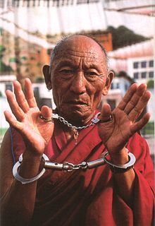 Palden Gyatso, en juillet 2000 en France (Image : Wikipedia - Christophe Cunniet)