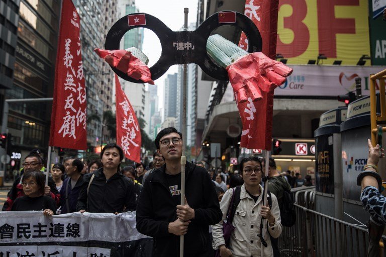 Manifestation à Hong Kong contre l'amendement de la loi d'extradition (image : AFP)